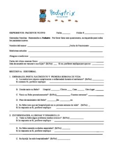 new patient forms in spanish